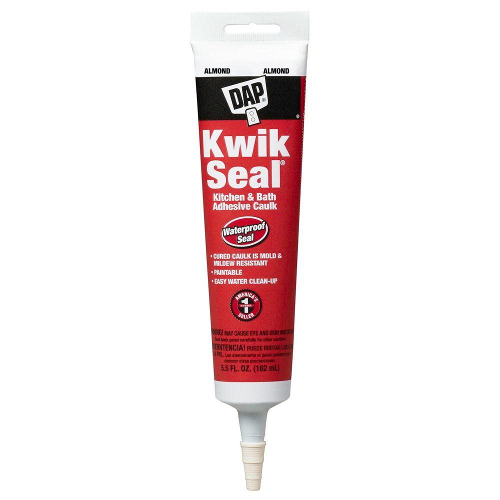 Kwik Seal 5.5 Oz. Almond Kitchen and Bath Adhesive Caulk 12-Pack
