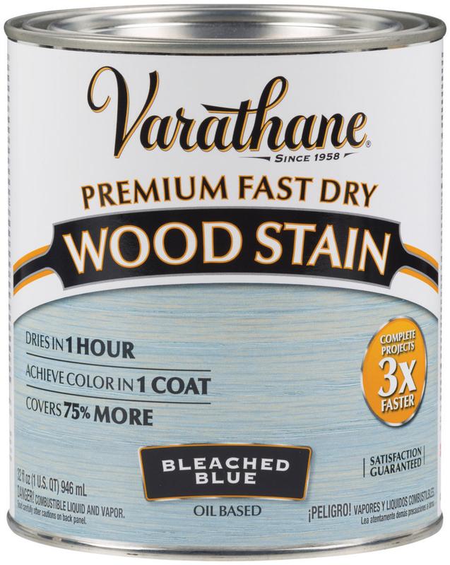 Varathane Semi-Transparent Gloss Bleached Blue Oil-Based Urethane Modified Alkyd Wood Stain 1 Qt
