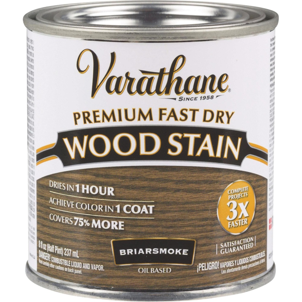 [1864669] Varathane Semi-Transparent Gloss Briarsmoke Oil-Based Urethane Modified Alkyd Fast Dry Wood Stain 1/