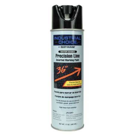 Precision Line Marking Paint, 20 Oz, Black, Water -Based