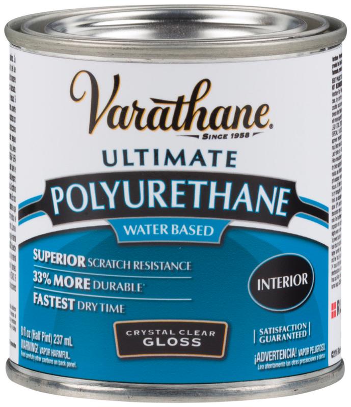 Varathane Ultimate Transparent Crystal Clear Water-Based Polyurethane 1/2 Pt.