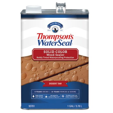 TH.093701-16 1 Gal Stain Solid Water Sealer Wood Protector, Maple Brown