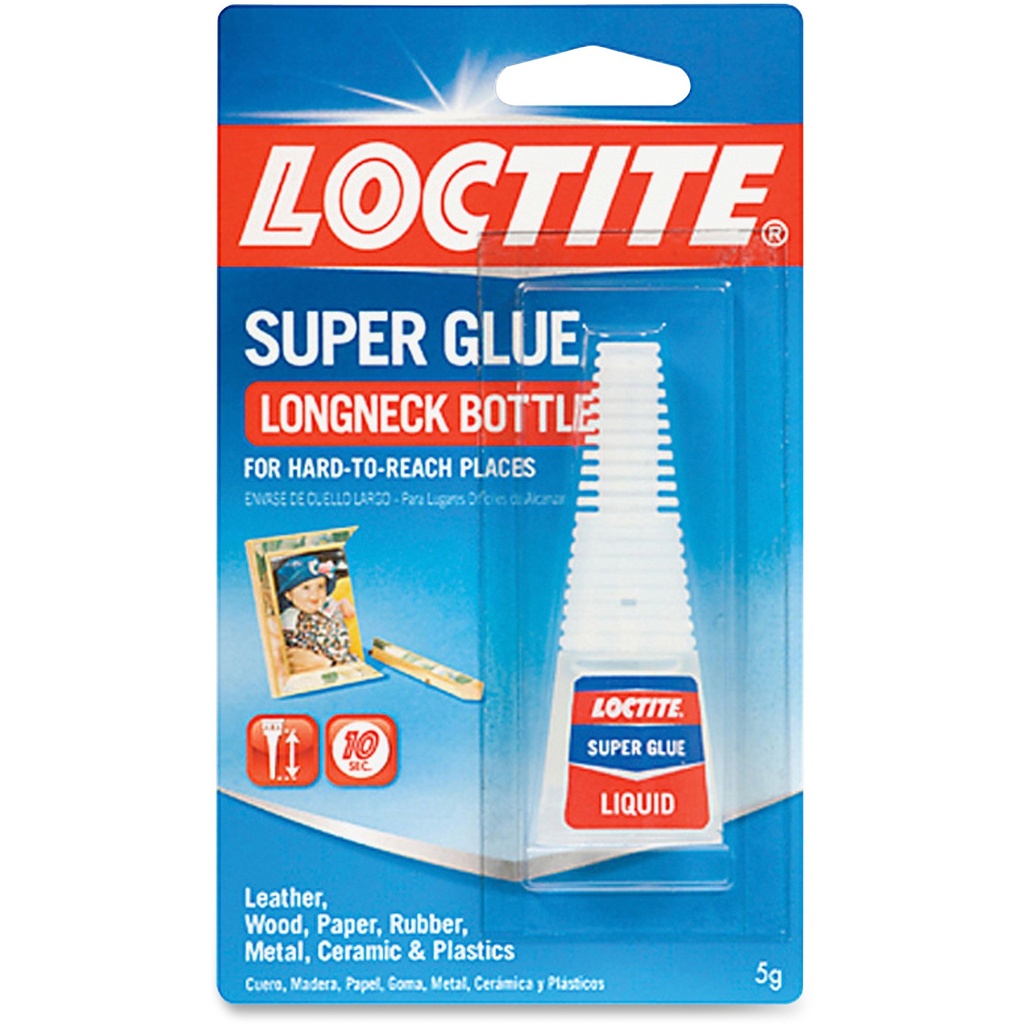 Longneck Bottle Super Glue, 0.18 Oz, Dries Clear