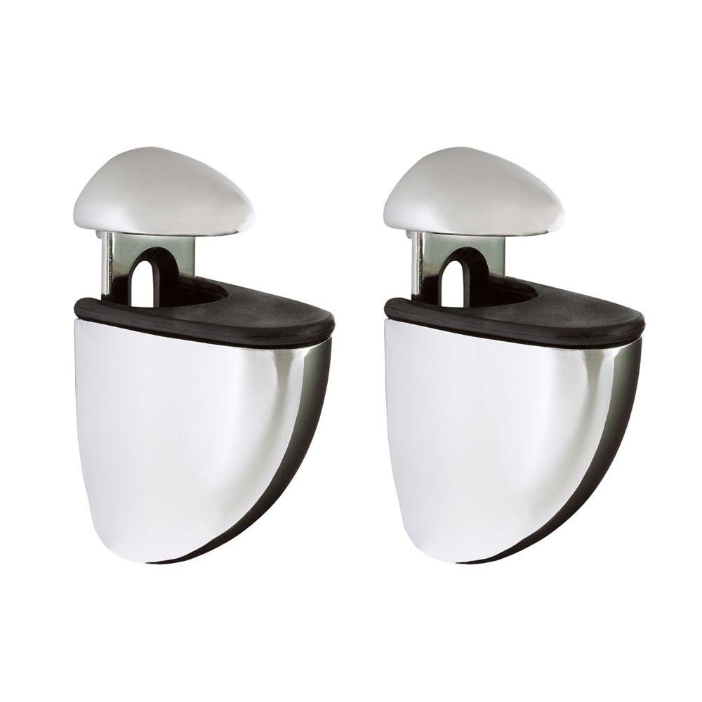 JAM 0.2 in.-0.79 in. Chrome Adjustable Shelf Bracket (2-Pack)
