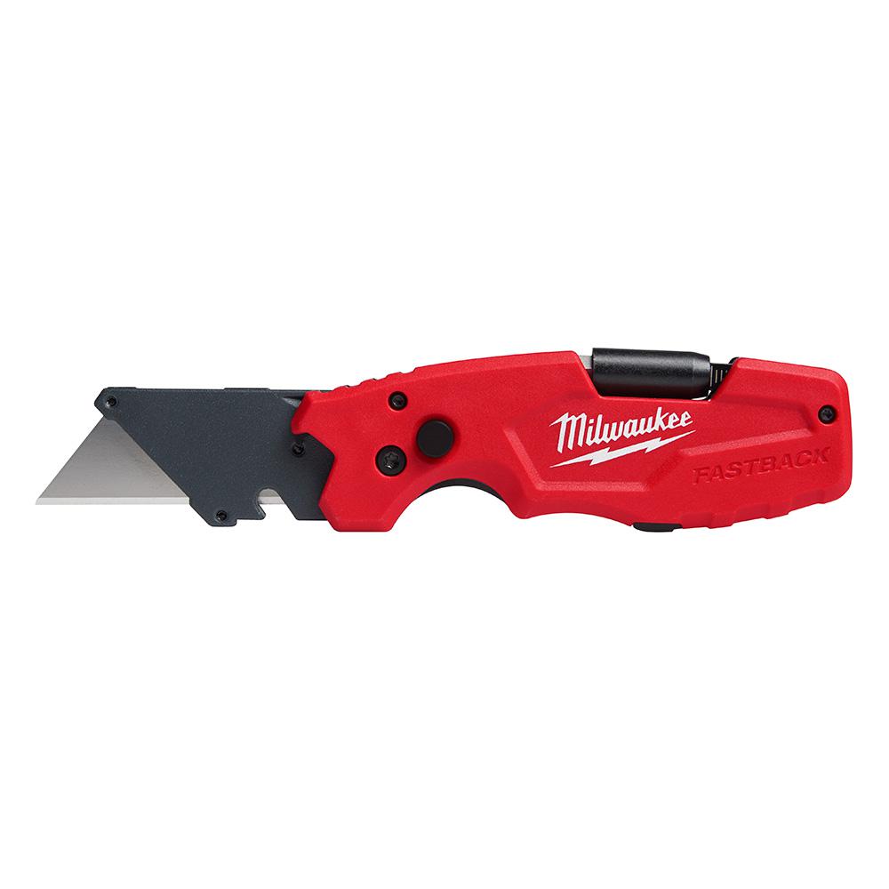 Milwaukee Fastback 8-3/4 in. Folding 6-in-1 Utility Knife Red 1 Pc