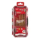 Milwaukee SHOCKWAVE Impact Duty RED HELIX Titanium Drill Bit Set, 15 Piece | for Boats | by West Marine 