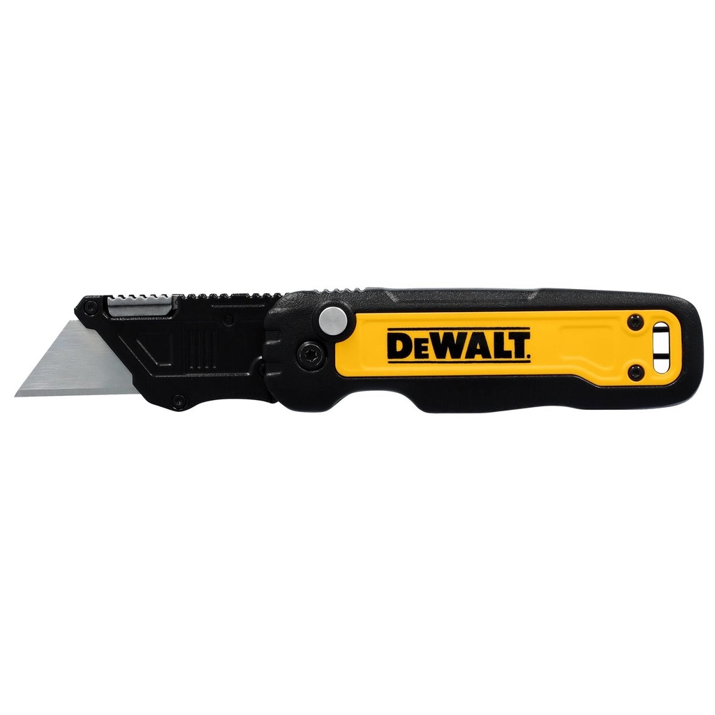 [2037244] DeWalt Press and Flip Compact Utility Knife Black/Yellow 1 Pc