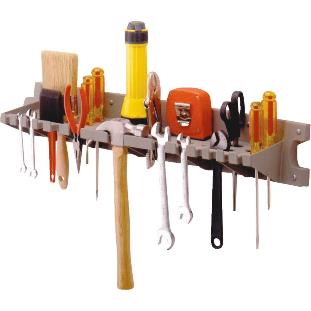 [211680] 25 in. Wall Mount Utility Hook Plastic Hand Tool Organizer with 30 Lb. Capacity (6-Pack)