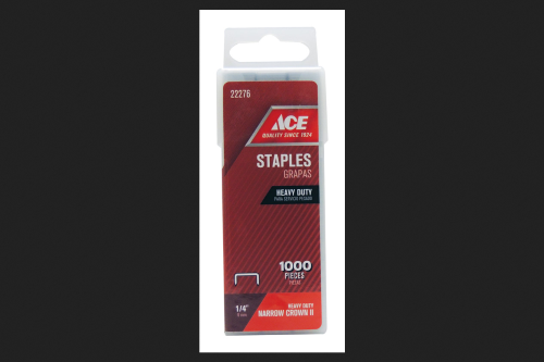 1/4 in. L Galvanized Steel Narrow Crown Heavy Duty Staples 22276