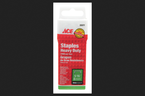 [22277] 5/16 in. L Galvanized Steel Narrow Crown Heavy Duty Staples