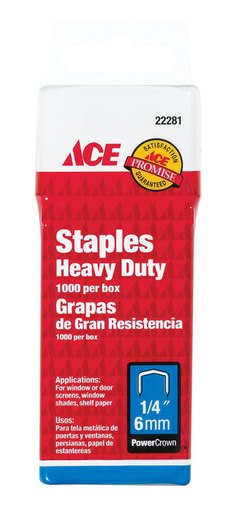 1/4 in. L Galvanized Steel Wide Crown Heavy Duty Staples
