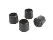 Magic Sliders Rubber Leg Tip Black Round 1 in. W 4 Pk