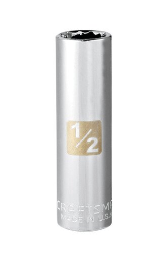 Craftsman 1/2 in. X 3/8 in. Drive SAE 12 Point Deep Socket 1 Pc