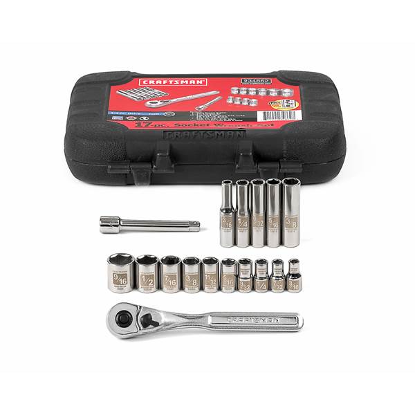 [2300226] 17-piece 1/4" Drive Socket Wrench Set