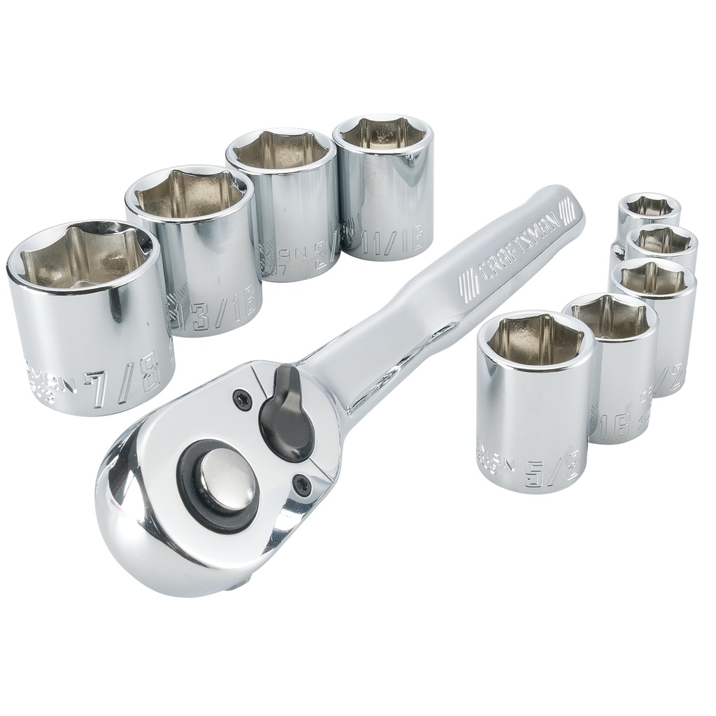 CM SCKT SET 3/8 SAE10PC