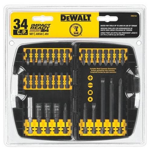 DeWalt Impact Ready Drive Bit Set Steel 34 Pc