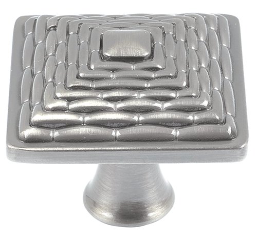 Atlas Homewares 237 Mandalay 1-1/4 Inch Square Cabinet Knob Brushed Nickel Cabinet Hardware Knobs Square
