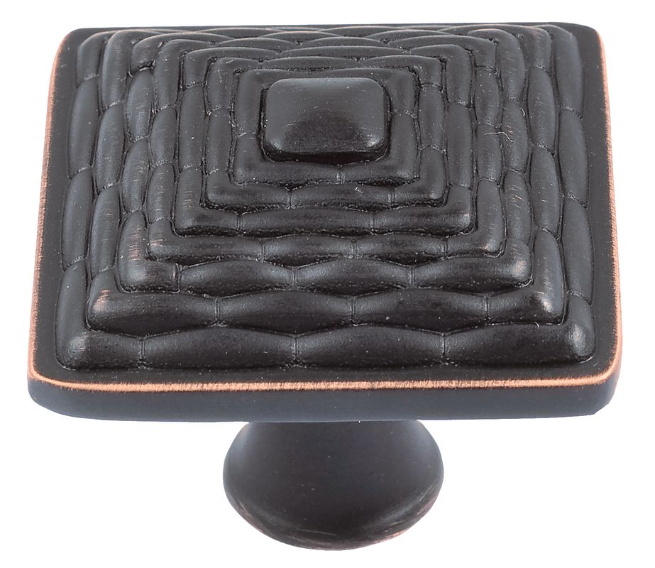 Atlas Homewares 237 Mandalay 1-1/4 Inch Square Cabinet Knob Venetian Bronze Cabinet Hardware Knobs Square