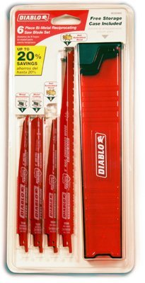 [2386688] Diablo 6 and 9 in. Bi-Metal Reciprocating Saw Blade Set Multi TPI 6 Pc