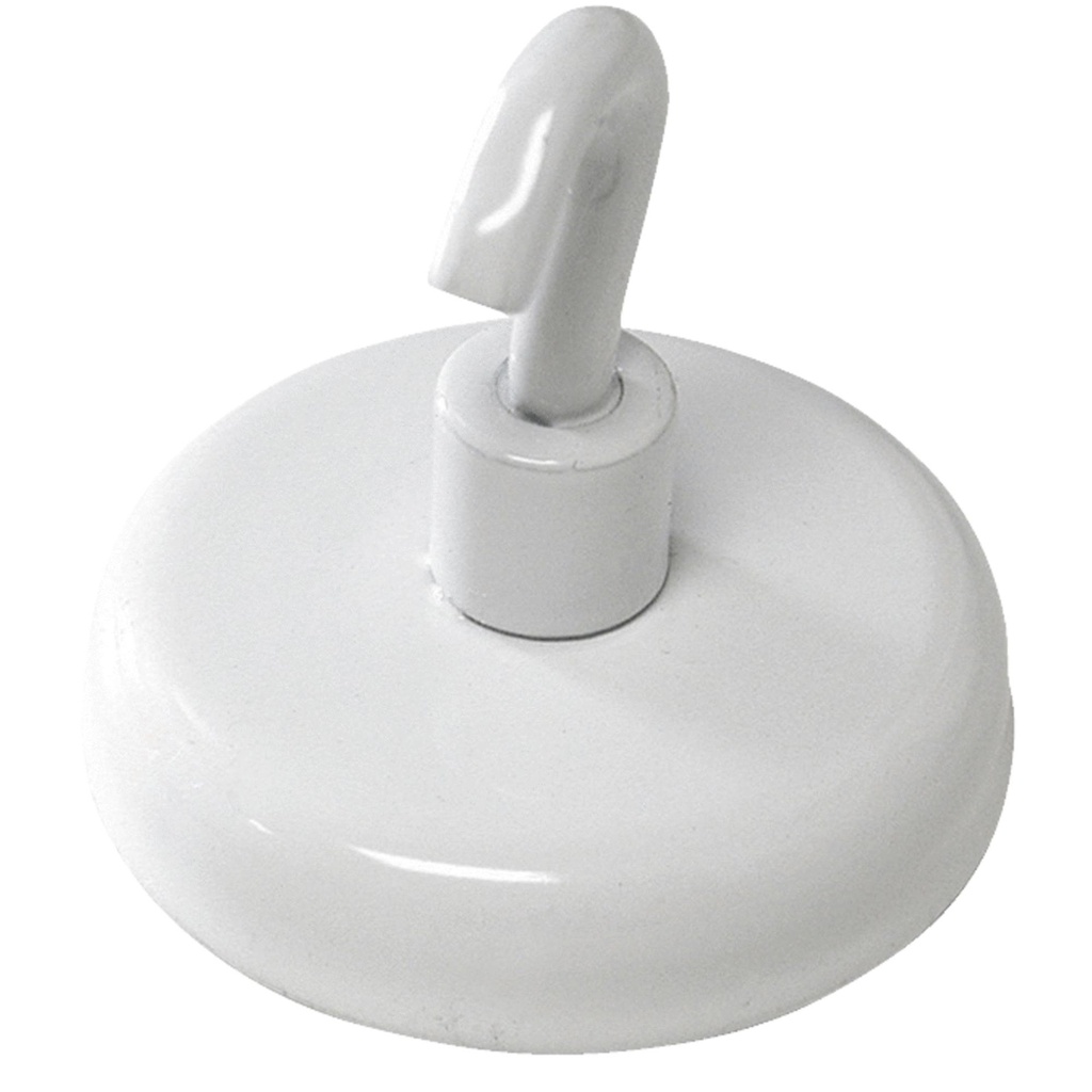 Magnet Source 1.4 in. L X 1.25 in. W White Magnetic Hooks 14 Lb. Pull 2 Pk