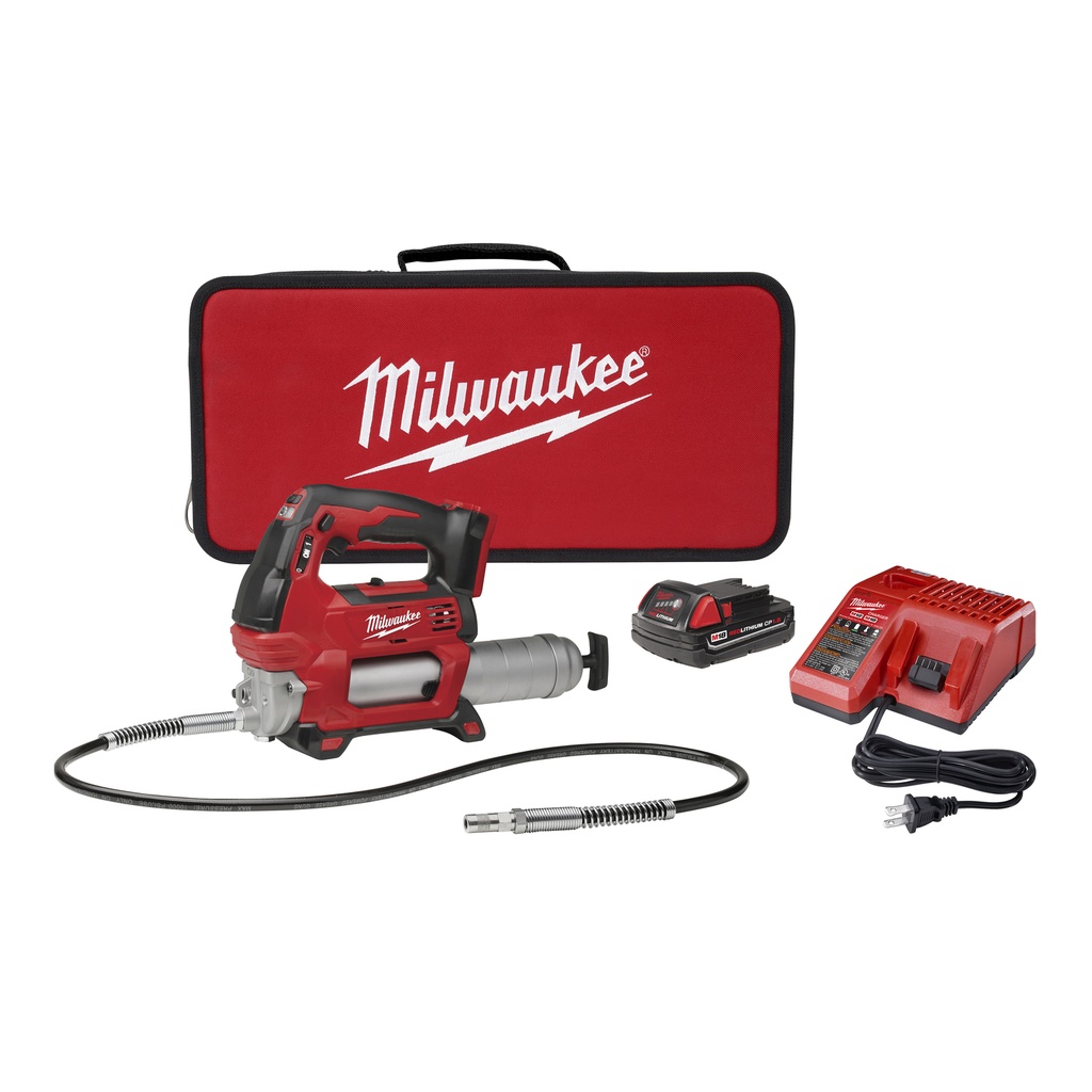 Milwaukee M18 Cordless Grease Gun Kit Kit (Battery & Charger) 14 Oz