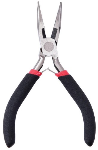 Home Plus 3 in. Carbon Steel Long Nose Pliers Black/Red 1 Pack