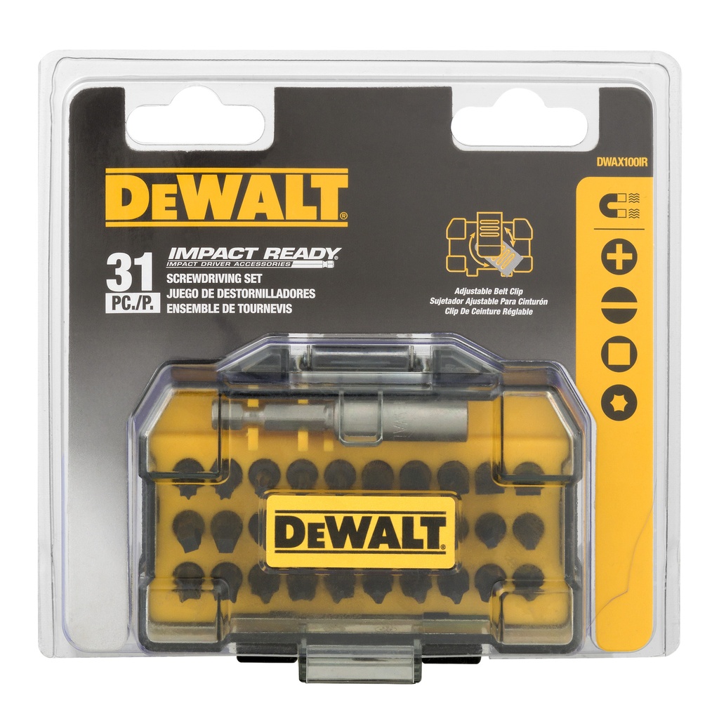 DeWalt Impact Ready Screwdriver Bit Set 31 Pc