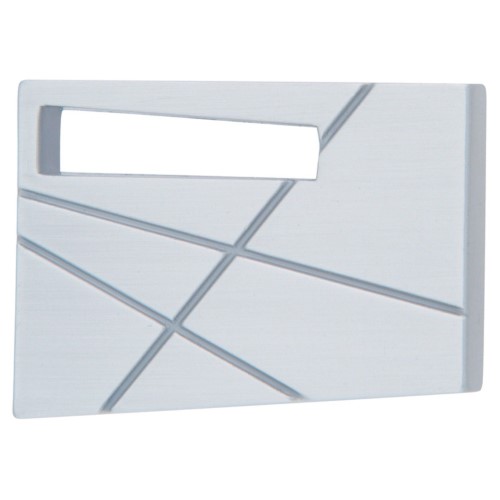 Atlas Homewares 252L Modernist 1-3/4 Inch Rectangular Cabinet Knob Brushed Nickel Cabinet Hardware Knobs Rectangular