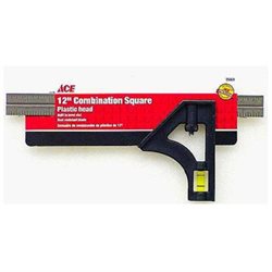 [25863] Ace 12 in. L X 4-7/8 in. H Steel Combination Square Gray