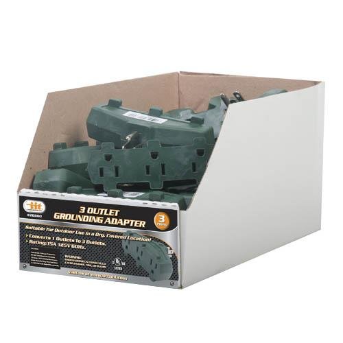 Miles Kimball 3 Outlet Grounding Adapter