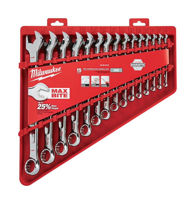 15PC COMBO WRENCH KT SAE