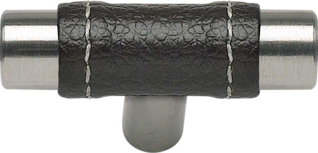 Atlas Homewares 288 Zanzibar 1-7/8 Inch Bar Cabinet Knob Black / Stainless Steel Cabinet Hardware Knobs Bar