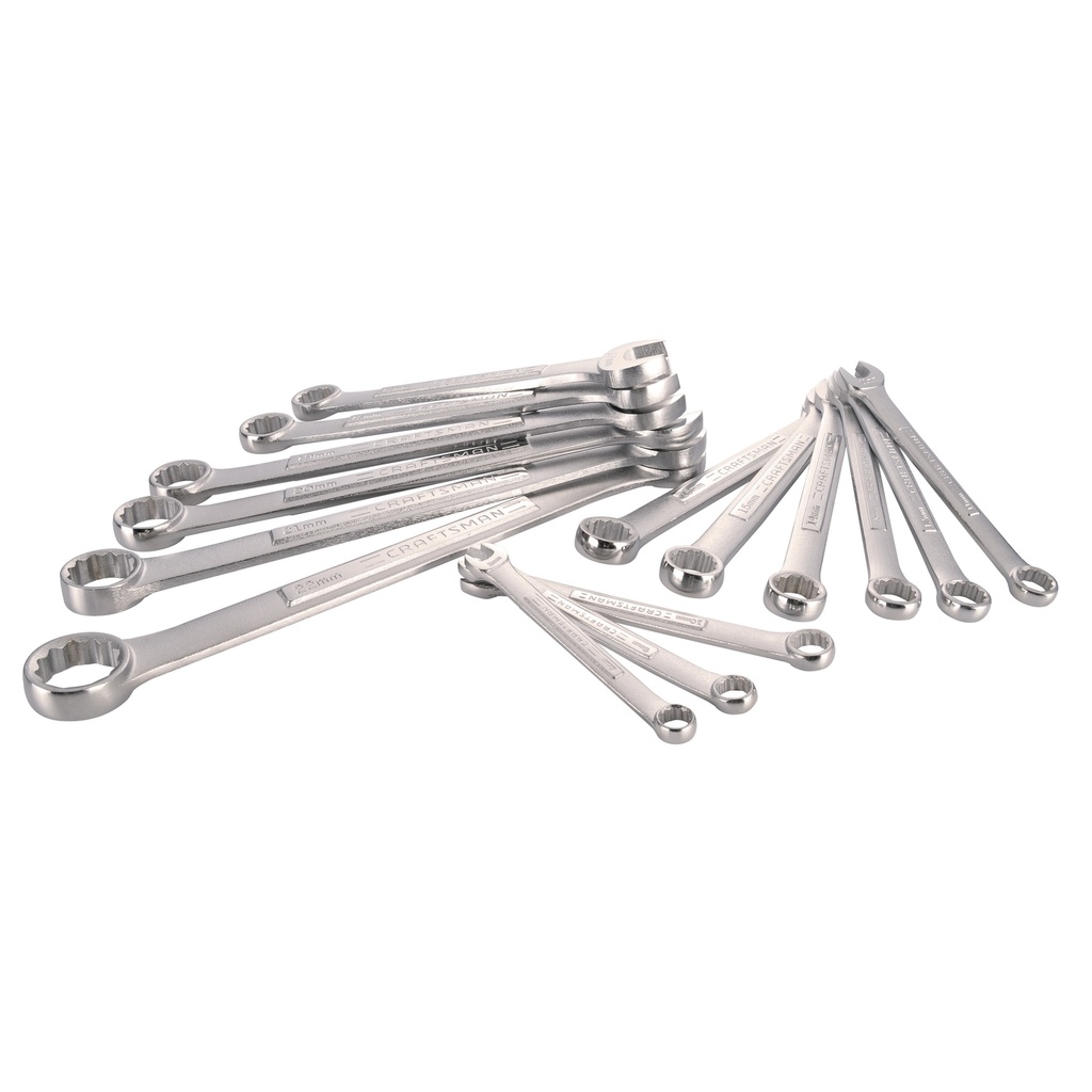 Craftsman 12 Point Metric Combination Wrench Set 15 Pc