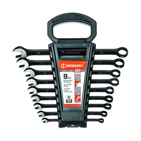 Crescent X10 12 Point Metric Combination Wrench Set 9 Pc
