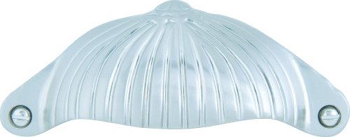 Atlas Homewares 30014 Fluted 3-5/8 Inch Center to Center Cup Cabinet Pull Brushed Nickel Cabinet Hardware Pulls Cup