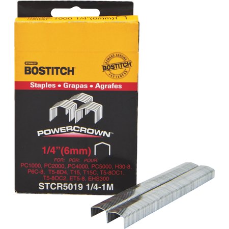 Bostitch STCR-Style 7/16 in. W X 1/4 in. L 18 Ga. Power Crown Heavy Duty Staples 1000 Pk