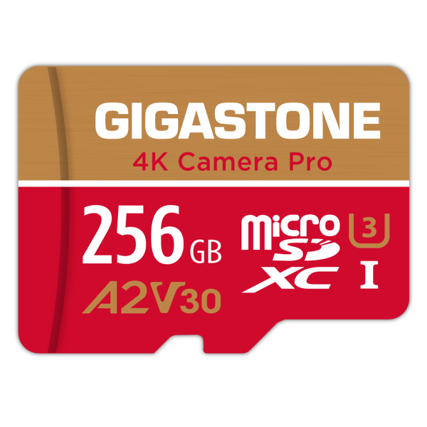 [3013885] Gigastone 4K Class10 U3 A2 V30 Camera Pro MicroSDXC Card  256GB GS-2IN1-4KA2V30-256GB-B