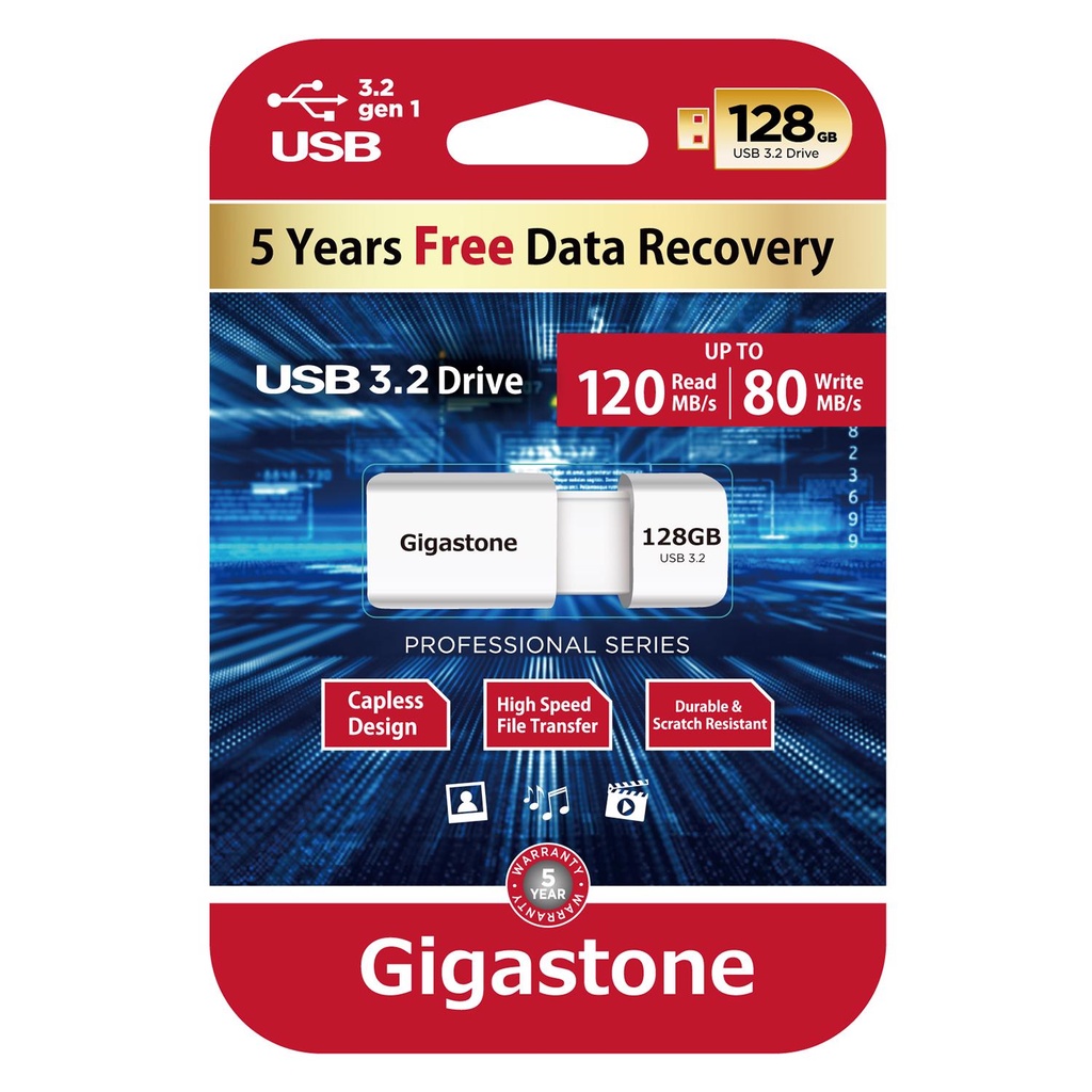 Gigastone Flash Drive 128 GB 1 Pk