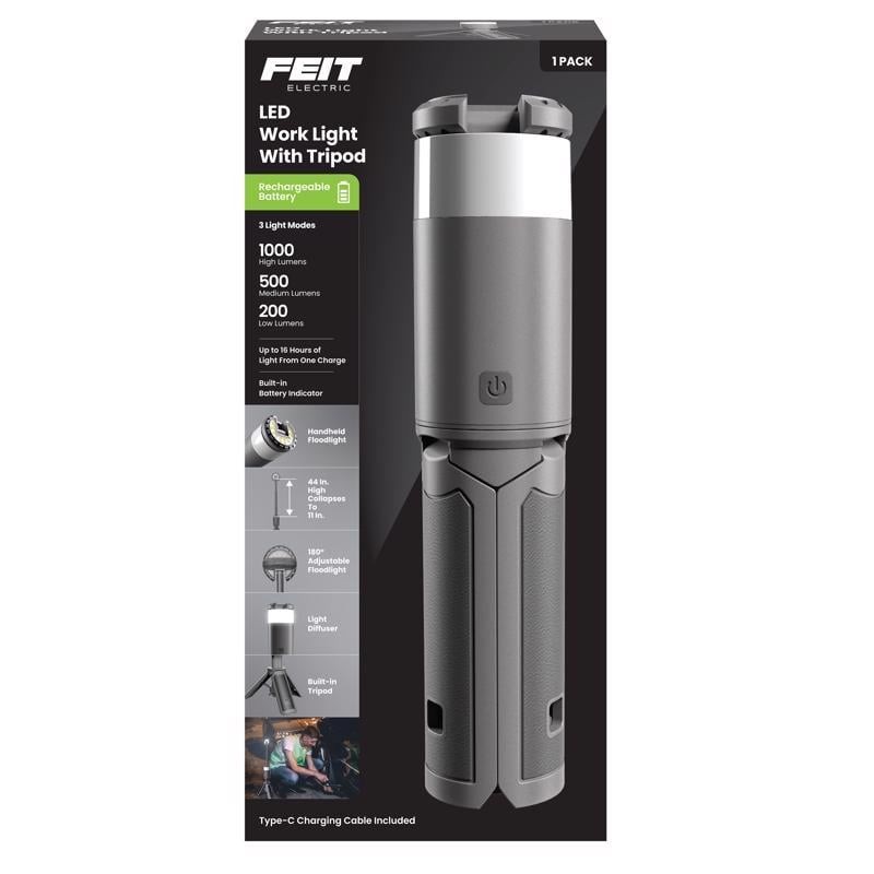 Feit 1000 Lm LED Rechargeable Tripod Work Light W/Tripod