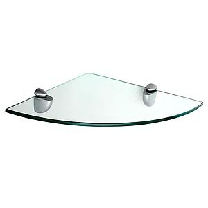 [30197] Dolle 0.31 in. H X 11.8 in. W X 11.8 in. D Clear Glass Corner Shelf