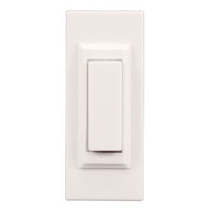 BUTTON DOORBELL RECT WHT (Pkg of 5)