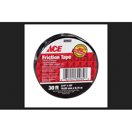 Ace 3/4 in. W X 30 Ft. L Black Cotton Cloth Friction Tape