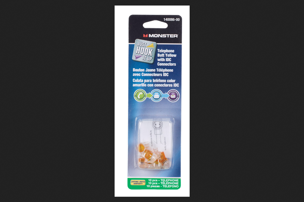 [3104007] Monster Just Hook It up 0 Ft. L Yellow Butt Splice