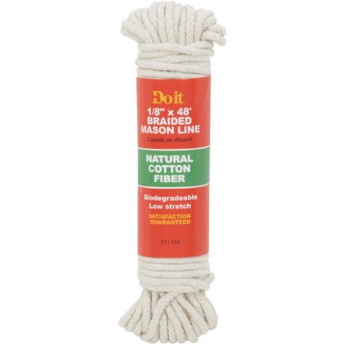 Do It Best 48 Ft. White Braided Cotton Mason Line 311344