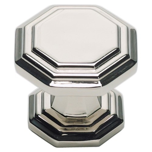 Atlas Homewares 319 Dickinson 1-1/4 Inch Geometric Cabinet Knob Polished Nickel Cabinet Hardware Knobs Geometric