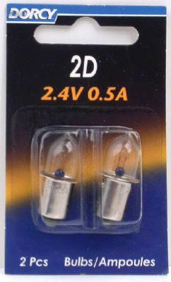FLASHLIGHT BULB 2D PK2