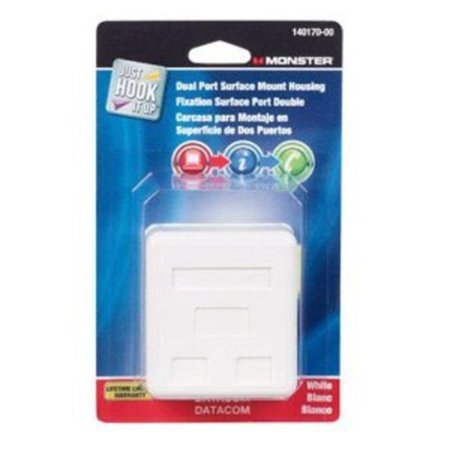 Monster Just Hook It up White 1 Gang Plastic Surface Mount Housing 1 Pk