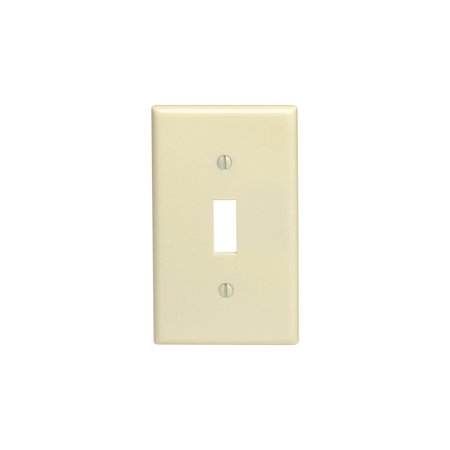 Leviton Ivory 1 Gang Thermoset Plastic Toggle Wall Plate 10 Pc