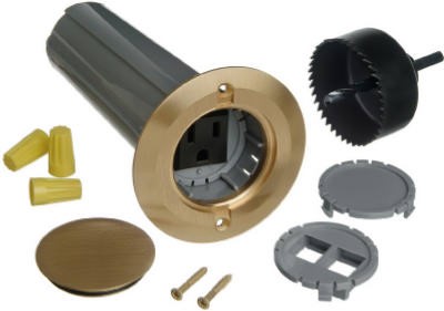 FLOOR BOX D/I W/BRS CVR