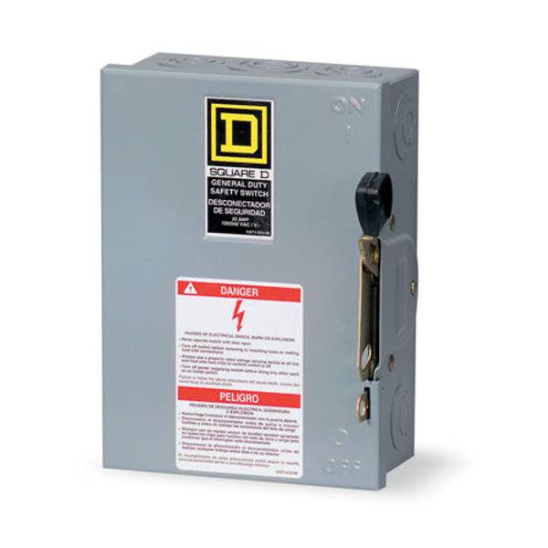 [32537] Square D 30 Amps Plug in 2-Pole Fuse Safety Switch